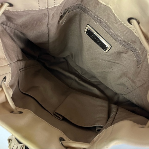 J. Crew Beige Tassel Leather Hobo Crossbody Bag - Picture 5 of 8